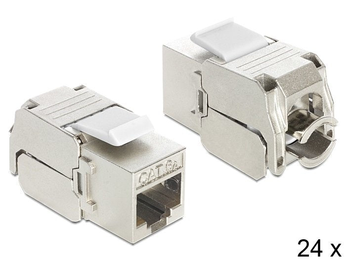 Delock 86405 Keystone Module RJ45 Jack Lsa CAT.6A STP 24 Pieces