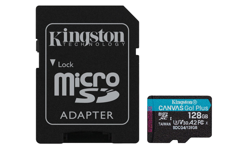 Kingston microSD 128GB Microsdxc Canvas Go! Plus GEN4 A2 U3 V30 + Adapter