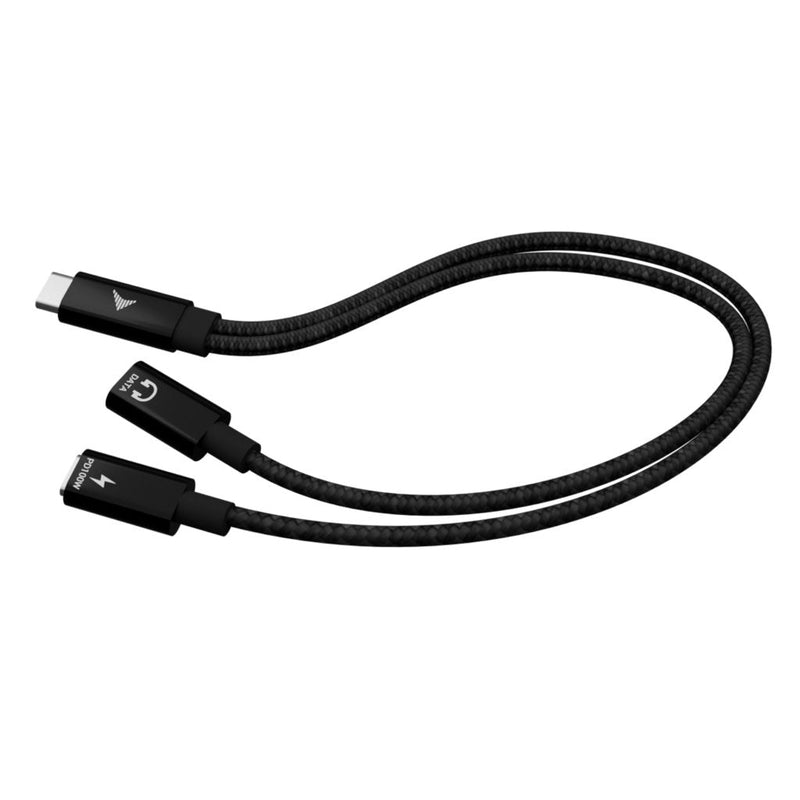 Cable I-tec USB-C Splitter Audio Data 1x USB-C Pd Input 100W 1x USB-C 2.0 For Audio Mic Or Data 480Mbps Power