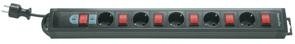 Rev Power Strip 5 Sockets W. Individual S., 3,7M Black 250V — image 1