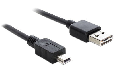 Delock Cable Easy-USB 2.0 Tipo-a USB 2.0 Type Mini-b M/M 5M Black — image 1