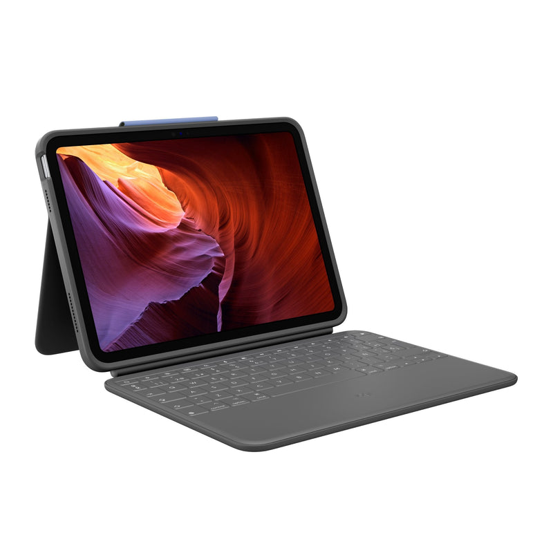Logitech Rugged Folio Box Of Keyboard And Folio Apple Smart Connector QWERTY Spanish Graphite Apple 10.2-INCH