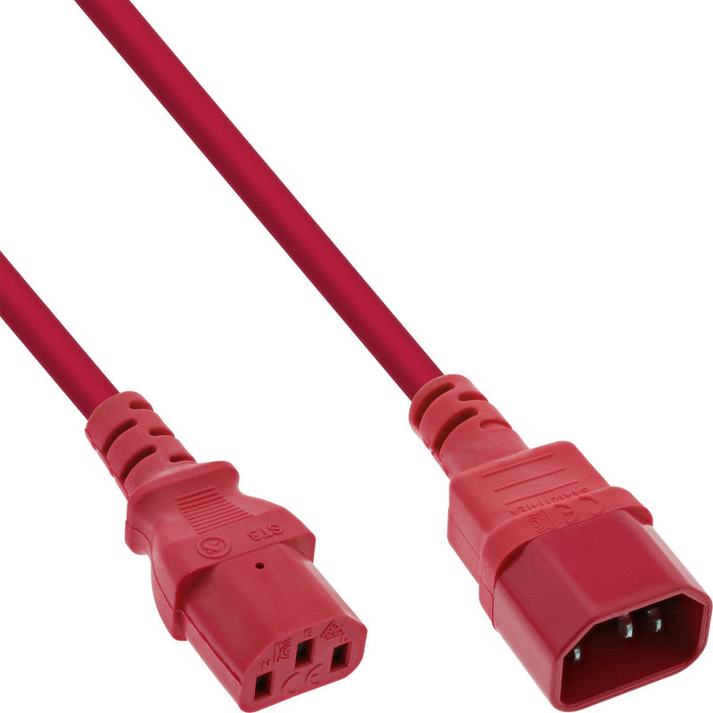 Inline 55PCS. Bulk-pack ® Power Cable Extension, C13 a C14, Network 1M