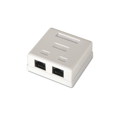 Aisens Roseta Surface RJ45 CAT.6 UTP 2 Sockets - White — image 1