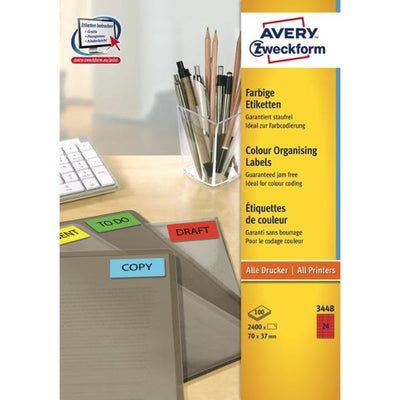 Avery Zweckform Labels 3448 Red 70,0 X 37,0MM — image 1