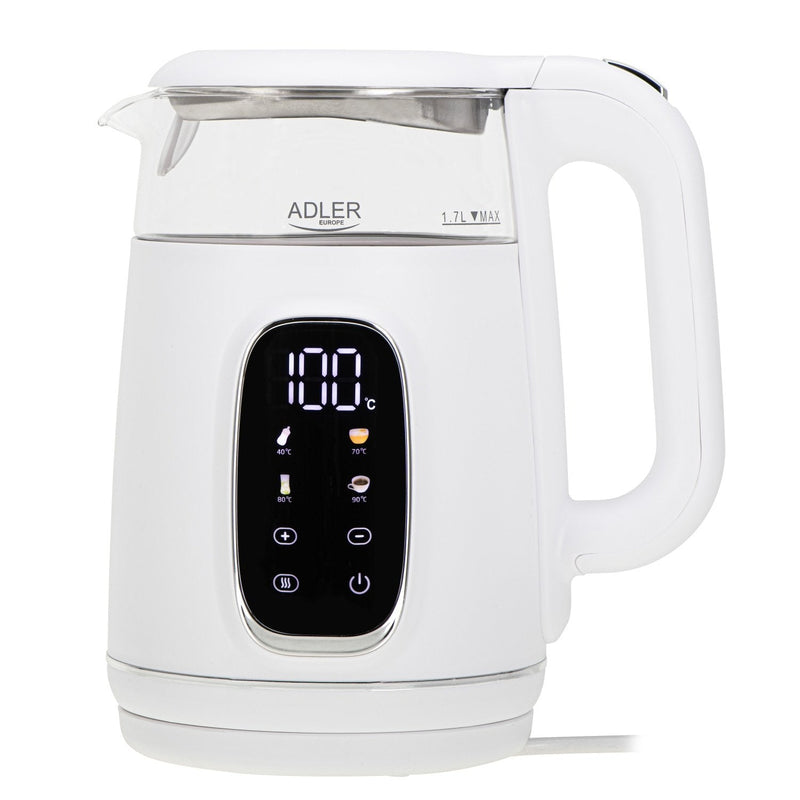 Adler Kettle Ad 1305 Eléctrico Ad 1305WS White/Silver
