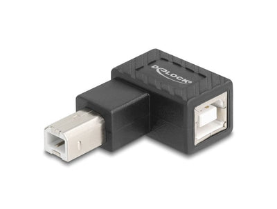 Delock Adapter USB 2.0 USB Typ-b Male a USB Typ-b Female 90° Links Angular — image 1