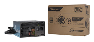Seasonic Core GC-750 ATX3.1 Black 1X 12-PIN High Power Gpu, 2X Pcie, 750 Watt) SRP-CGC751-A5A32SF — image 1
