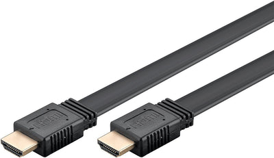 Goobay HDMI Cable a-a 2 Metres Black 4K 60HZ 10,2 Gbit/S Series 2.0 Flat — image 1