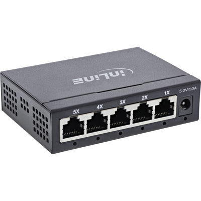 Inline Switch Network Gigabit 5 Ports 1Gbps, Desk Housing Metálica, Without Fan — image 1