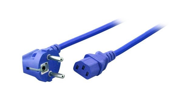 Efb Cable Power Contact Protection 90 - C13 180, Blue 1,8M, 3 X 0,75MM