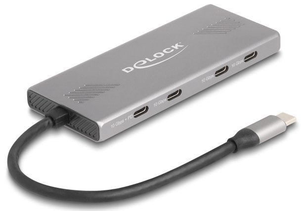 Delock Hub 7 Port USB 10Gbps With 4 X USB Type-c Buchse And 3 X USB Typ-a Buchse With Pd 80W