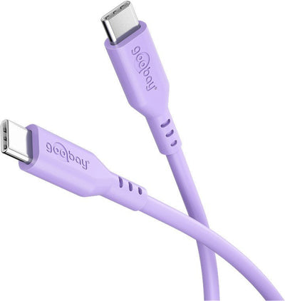 Goobay USB-C Silicone Cable 1.5M, Purple — image 1
