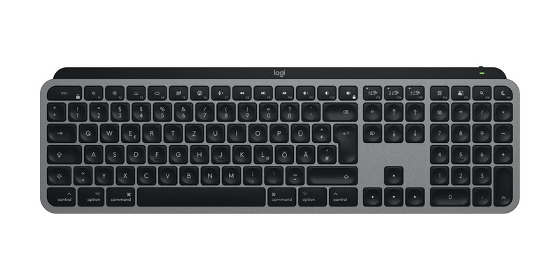 Logitech Keyboard German Mx Keys S For Mac Office RF Wireless + Bluetooth Qwertz Aluminium Black