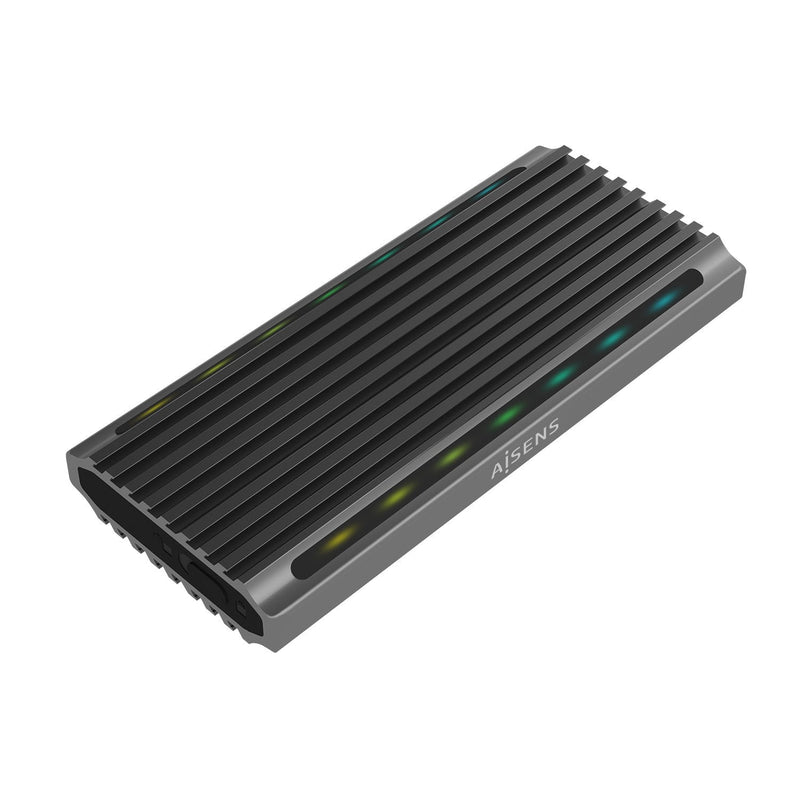 Aisens External Enclosure Hard Drive SSD M.2 SATA NVMe USB 3.2 GEN2 Without Screws ASM2-RGB011GR