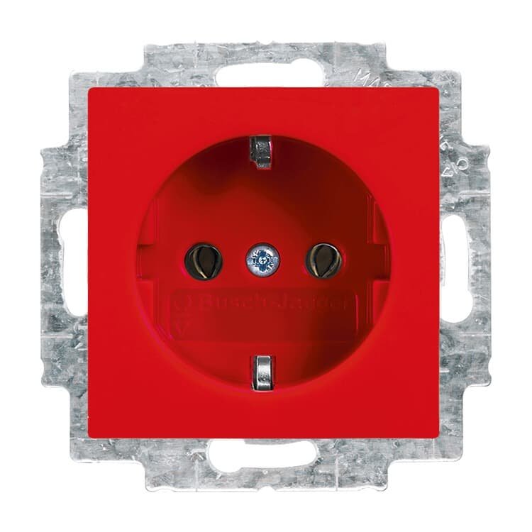 Busch Jaeger 20 EUC-917 Schuko Sockets Power Inserto Red Busch-balance Si