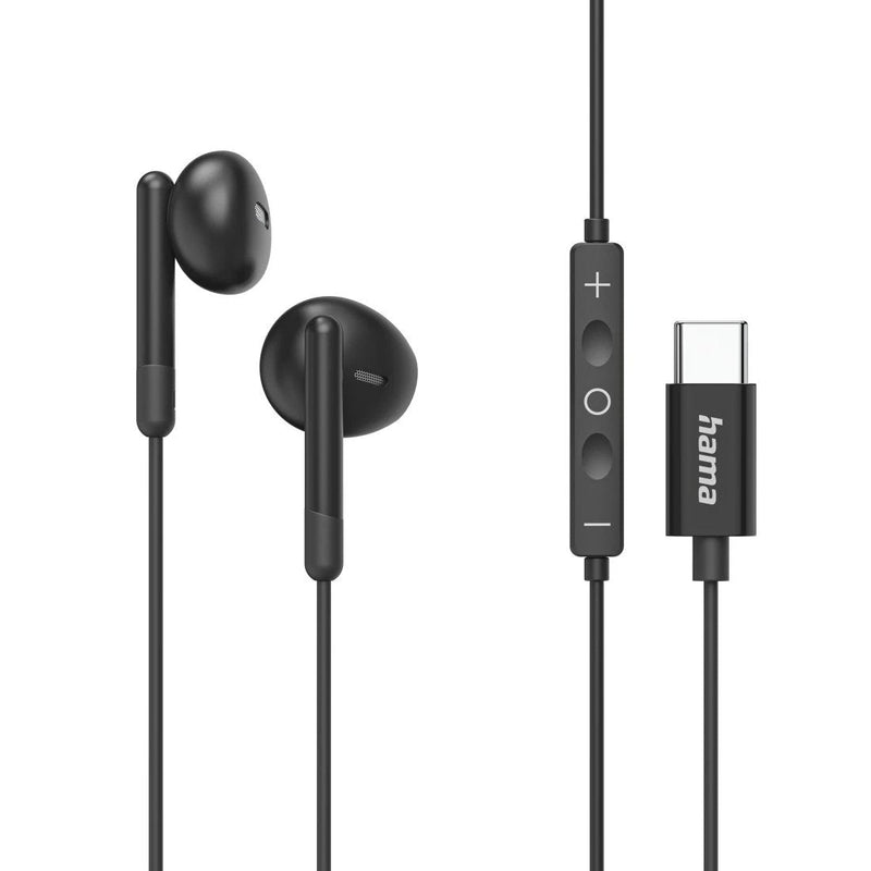 Hama Headphone Intrauditivo USB-C Classy Microphone Cable 1.2M Colour Black