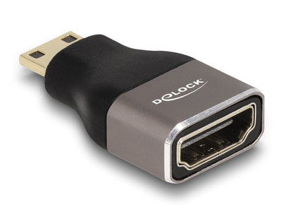 Delock HDMI Adapter Mini-c Male a Female 8K 60 HZ Grey Metall — image 1