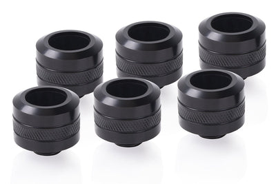 Alphacool Eiszapfen Pro 16MM Hardtube Racor G1/4 - Deep Black Sixpack, — image 1