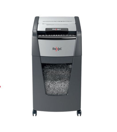 Rexel Optimum Auto + 300M Triturador Paper Microcorte 55 dB 23CM Black Grey — image 1