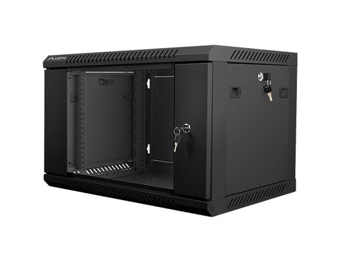 Lanberg Cabinet Mural WF01-6406-10B Black 19 6U IP20 600X450X368MM Up To 60KG Charging Accesorios Assembly — image 1