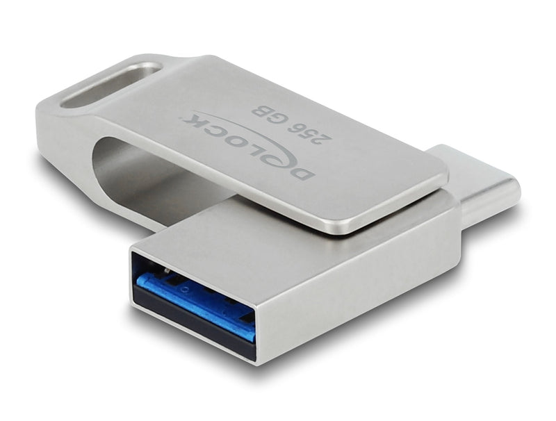Delock 54008 USB 5Gbps Pencil USB Flash Drive -c™ + Tipa-a 256GB - Housing Metal