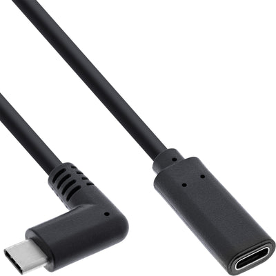 Inline USB Cable 3.2 , Type-c Male Ángulo a Female Black 1M — image 1