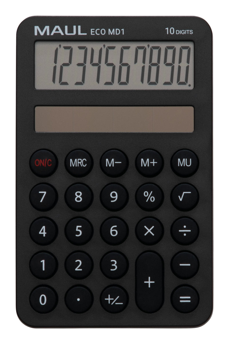 Maul Calculator Eco Md 1 Calculator Solar With 10 Dígitos And 5 Funciones Calculator Bolsillo 80% Plastic Reci