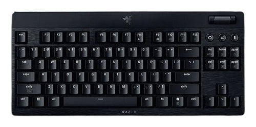 Razer Blackwidow V4 Low-profile Tkl Hyperspeed, Keyboard Gaming Black Disposición de, Razer Low-profile Orange — image 1