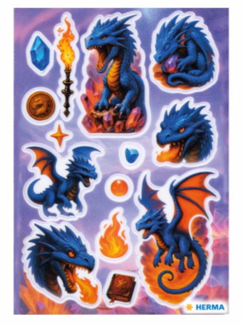 Herma Sticker Magic Dragon Transpuffy