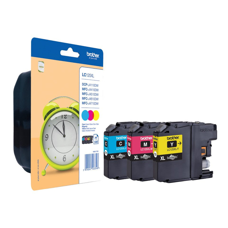 Brother Ink LC125XLRBWBP / LC-125XLRBWBP Multipack C, M, And