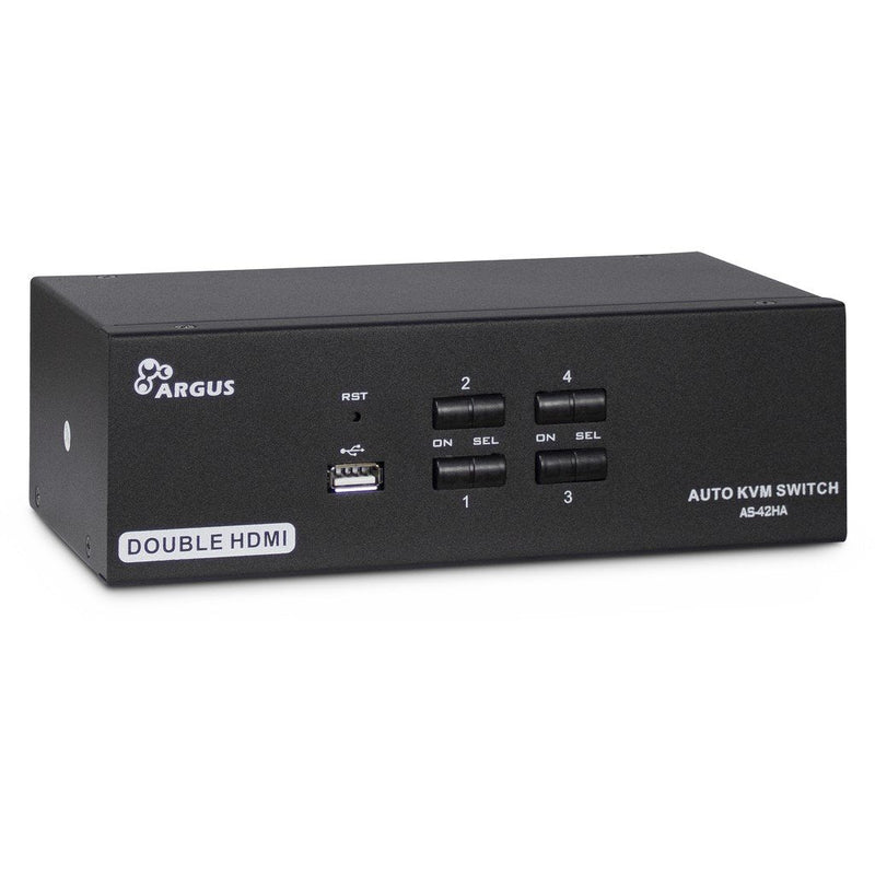 Inter-tech KVM Switch KVM AS-42HA Metall