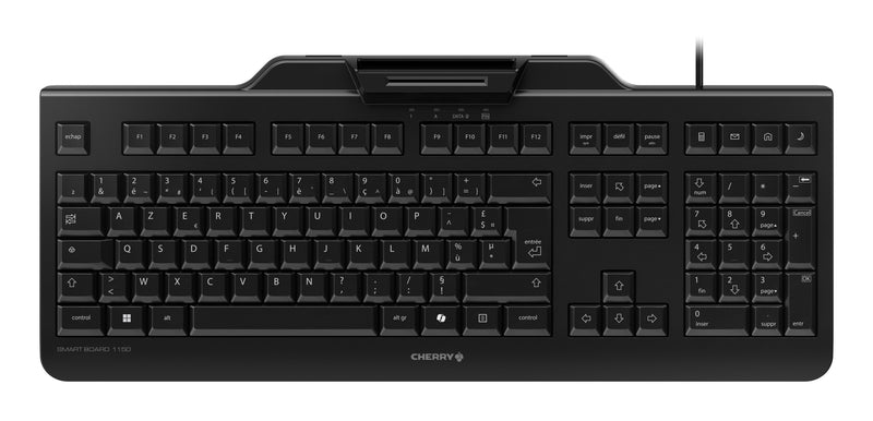 Cherry Smart Board 1150, Complete Size (100%), With Cable Usb, Azerty, Black