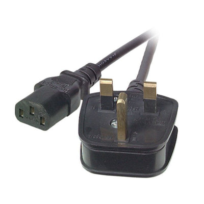 Kab Efb Cable Power Uk BS1363A-C13 180°,NEGRO,5M,3X1.00MM — image 1