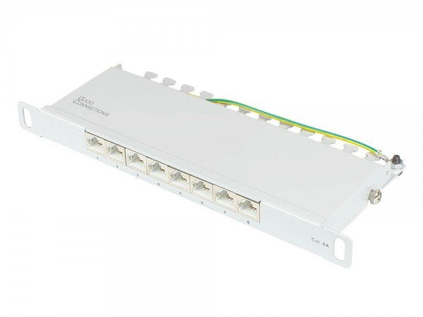 Good Connections Patchpanel 10CAT. 6A 8-P. 0,5HE Lichtgr.