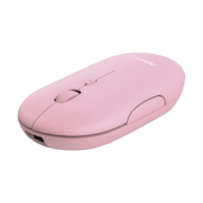 Trust Wireless Mouse Bluetooth Puck Battery Rechargeable Up To 1600 DPI Pink — image 1