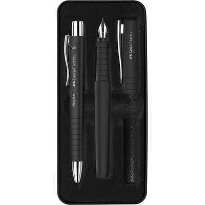 Faber-castell Poly Pack Pen Poly Ball And Pluma Estilografica Poly Pen With Plumin B - Clip Metal - Black — image 1