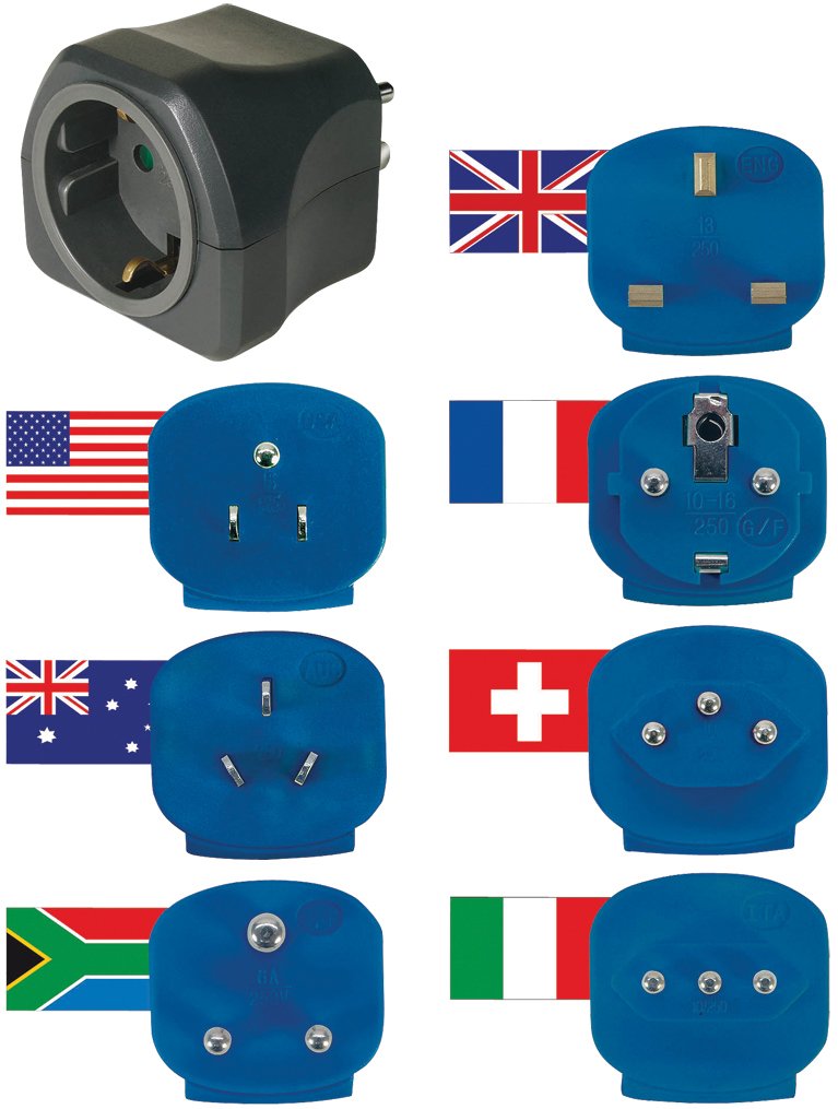 Adapter Set 7 Plugs Travel