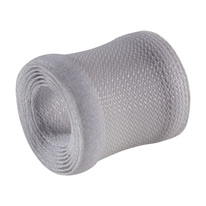 Inline Protector Cable , Hose Fabric With Closure Velcro, 1M X 25MM Diámetro, White