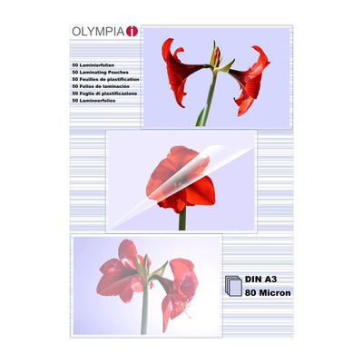 Olympia Láminas Plastificar Din A3, 25 Pieces 80 Mic — image 1
