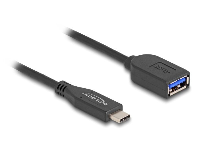 Delock USB 10Gbps USB Cable Type-c Male a Typ-a Female 50CM Koaxial