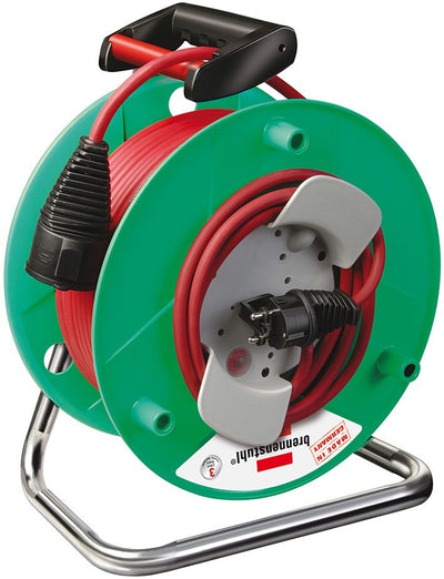 Brennenstuhl 25M AT-N05V3V3-F 3G1,5 1AC Outlet(s) 25M Black Green Grey Red Base Múltiple, Enrrollacables Green — image 1