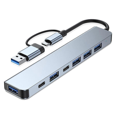 Hub USB-C Multipuerto 7 1 With 5 X USB 3,0/2.0, 2 X Usbc Pd 60W — image 1