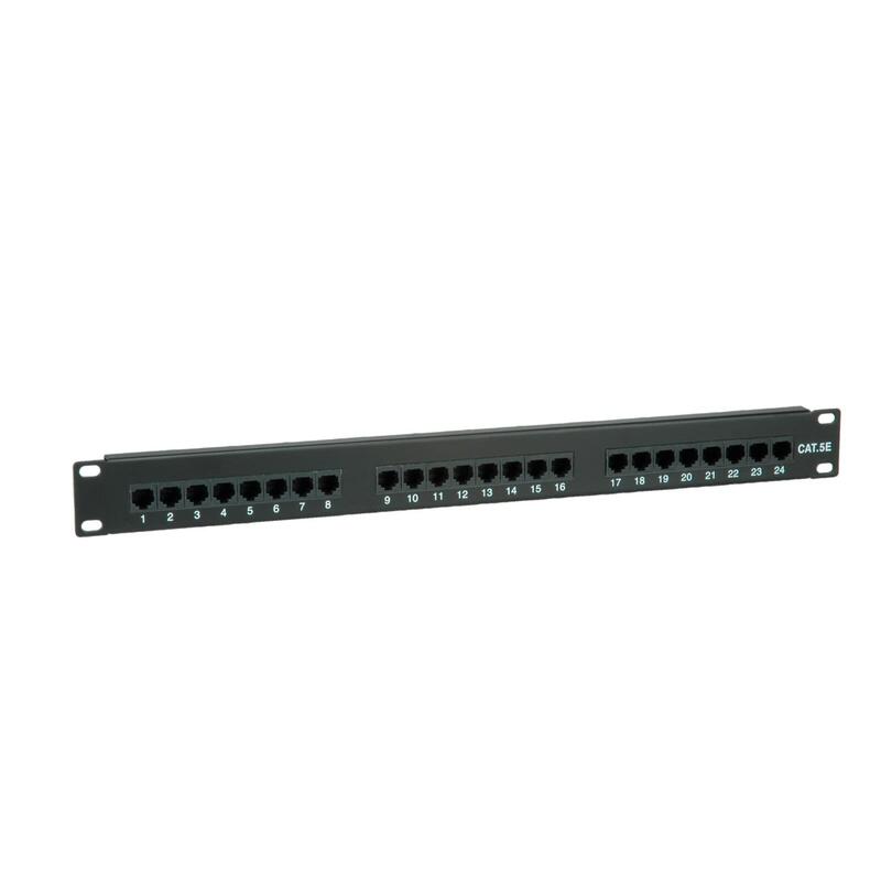 KAT.5E Class D 48,28CM 19PULGADAS-PATCHPANEL 24P Without Apantallar Black