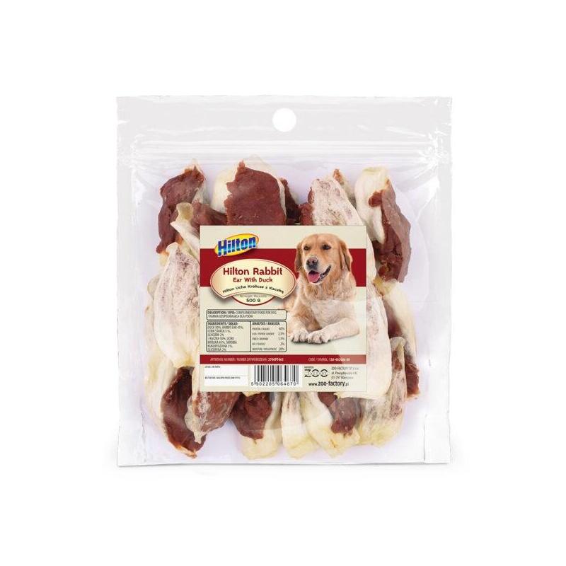 Hilton Masticable Perros Rabbit Ear With Duck 500G