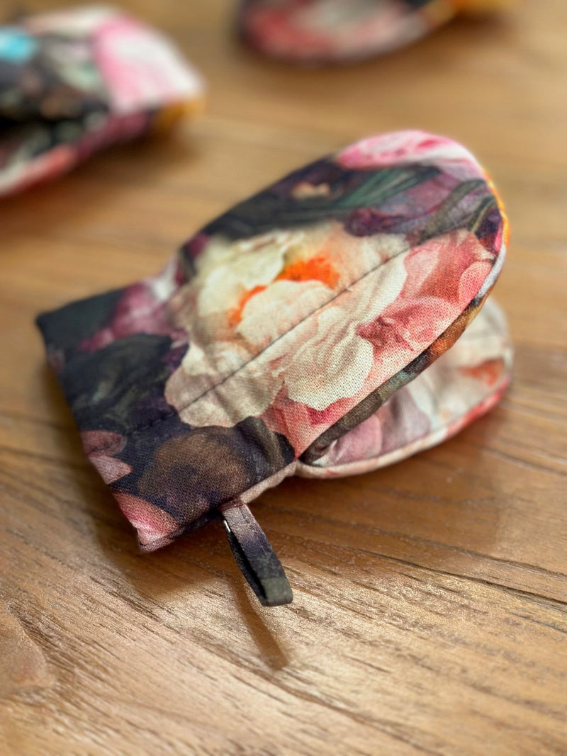 Oven Glove With Double Wool Filling - Francine Black