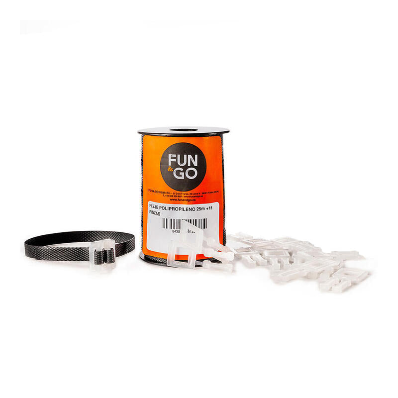 Pack Fleje Polipropileno 25M + 15 Pinzas