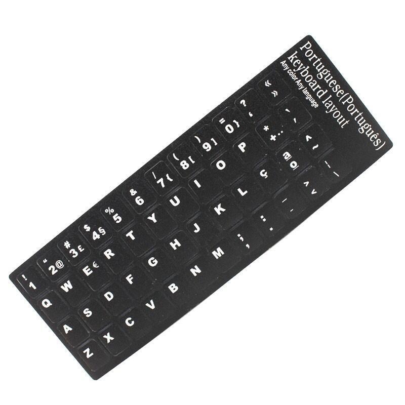 Pegatinas Keyboard Portuguese Black