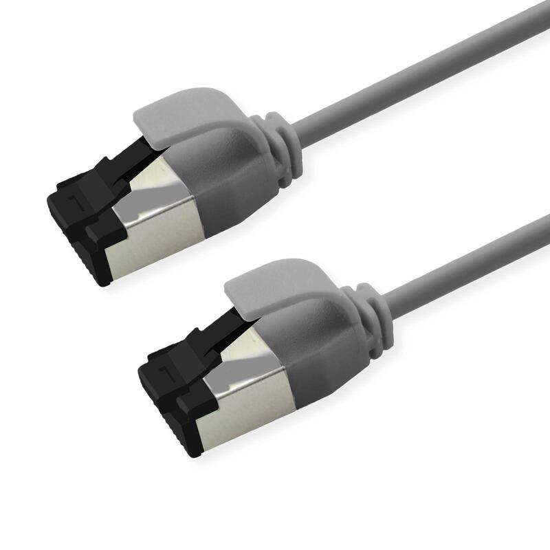 Roline S FTP Network Cable KAT.8.1, Slim, PoE, Grey 0,5M