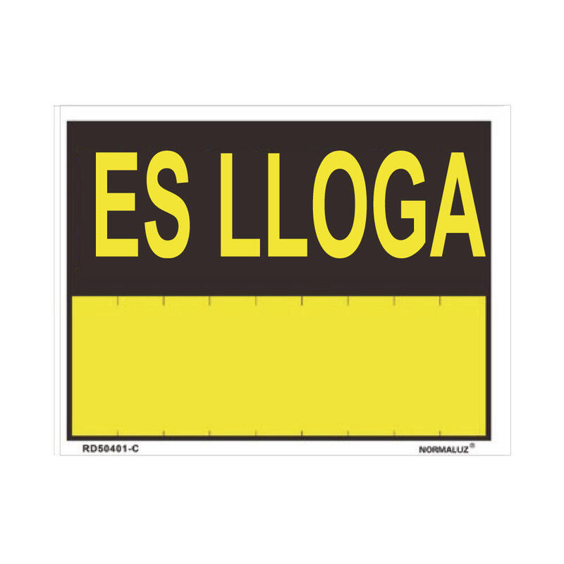 Normaluz Rotulo Es Lloga (pvc 0.4MM) 35X45CM